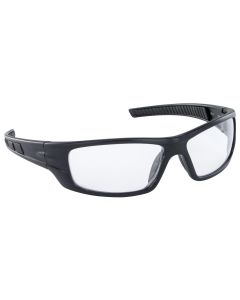 VX9 Safety Glasses w/ Black Frame / Clear Lens (in Polybag)