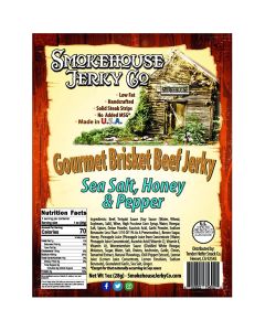 THS610079-544260 image(0) - Smokehouse Jerky Sea Salt Honey & Pepper Brisket Beef Jerky, 3oz