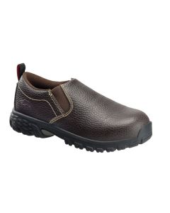 Avenger Work Boots Flight Series - Women's Low Top Slip-On Shoes - Aluminum Toe - IC|SD|SR - Brown/Black - Size: 5.5W