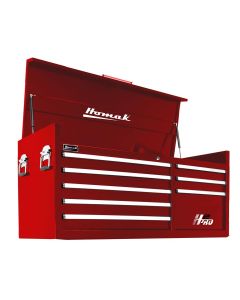 HOMRD02056072 image(0) - Homak Manufacturing 56 in. H2Pro Series 8 Drawer Top Chest, Red