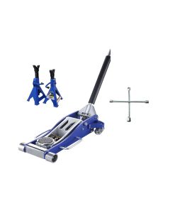 K Tool International Aluminum Jack 3 Ton/Jack Stands 3 Ton/Lugnut Wrench Combo