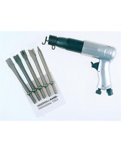 Ingersoll Rand General Duty Air Hammer 5-Piece Chisel Set, 2000 BPM, 3-1/2" Stroke, 0.69" Bore