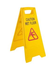 MRO48434997 image(0) - Caution - Wet Floor, 12" Wide x 24" High, Plastic Floor Sign