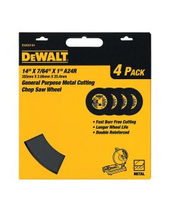 DeWalt 14"X7/64"X1" HP CHOP SAW WHL 4PK