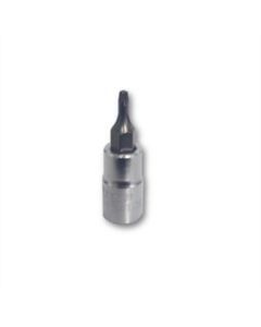 VIMPFS4TR8 image(0) - VIM Tools TR8 Tamper Proof TORX Gun Metal Gray Bit, Satin Chrome 1/4 Inch Square Drive Bit Holder