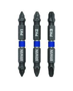 Irwin Industrial 3PC Double-Ended Screwdriver Power Bit 2-3/8