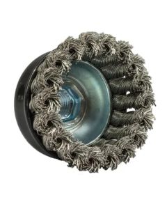 FOR72802 image(2) - Forney Industries Command PRO Cup Brush, Knotted, Stainless Steel, 2-3/4 in x .020 in x 5/8 in-11