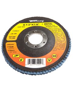 Flap Disc, Type 27, 4-1/2 in x 7/8 in, ZA120