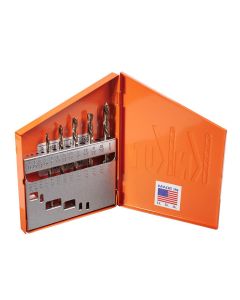 KNK5KK6 image(0) - KnKut KnKut 5 Piece Left Hand Jobber Length Drill Bit Set