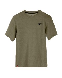 MLW603GN-M image(0) - Milwaukee Tool HYBRID WORK TEE - SS GREEN M