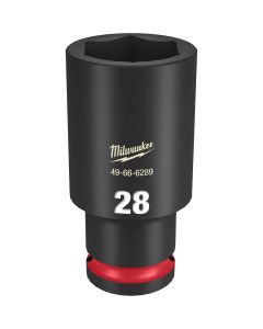 Milwaukee Tool SHOCKWAVE Impact Duty  1/2"Drive 28MM Deep 6 Point Socket