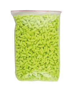 SRWS23411 image(0) - Sellstrom Sellstrom - Earplugs - Disposable - Foam Bullet Shape - Uncorded - NRR 32 - Hi-Viz Green - (500 Pair Qty Bulk Pack Box)