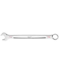 MLW45-96-9442 image(0) - Milwaukee Tool 1-1/2" SAE Combination Wrench, 12-Point, Steel, Chrome, Ergonomic, I-Beam Handle