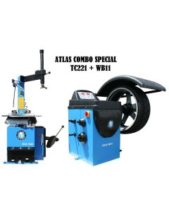 ATETCWB-COMBOEC image(1) - Atlas Automotive Equipment Atlas Equipment TC221 Rim Clamp Tire Changer + WB11 Wheel Balancer Combo Package (WILL CALL)