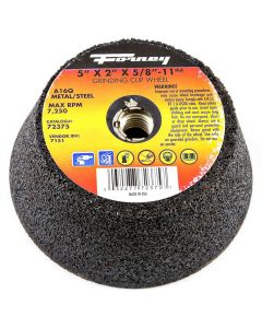 FOR72375 image(0) - Forney Industries Cup Wheel, Metal, 5 in x 5/8 in-11