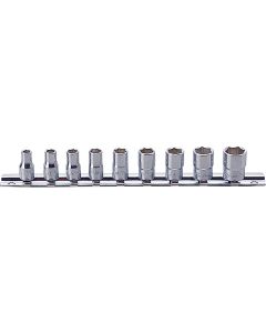 KKNRS2400A-9 image(0) - Ko-ken USA RS2400A/9 1/4 Sq. Dr. Socket set  3/16-1/2 6 point   9 pieces