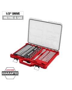 MLW48-22-9487 image(2) - Milwaukee Tool 47pc 1/2" Drive Ratchet & Socket Set with PACKOUT Low-Profile Organizer