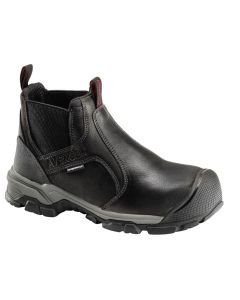 Avenger Work Boots Avenger Work Boots - Ripsaw Romeo Series - Men's Mid-Top Slip-On Boots - Aluminum Toe - IC|EH|SR|PR - Black/Black - Size: 6'5W