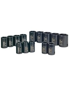 IRTSK4M14N image(0) - Ingersoll Rand 1/2" Drive Hex Universal Metric Impact Socket Set, 14-Piece