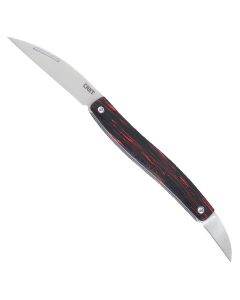 CRK4810 image(0) - CRKT (Columbia River Knife) Forebear Red & Black CRKT Forebear Everyday Carry Folding Knife: Wharncliffe with 12C27 Steel Blade, G10 Handle, Slip Joint