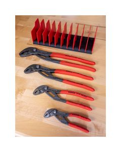 KNP9K-00-80-138-US image(0) - KNIPEX 4-Piece Cobra Pliers Set with FREE 10-Piece Tool Holder