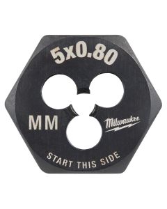 MLW49-57-5329 image(2) - Milwaukee Tool M5-0.80 mm 1-Inch Hex Threading Die