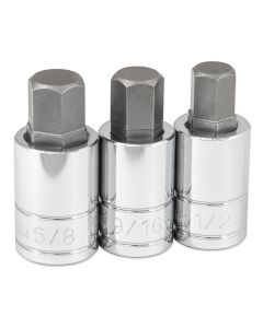 TITAN 3-PC 1/2" DR SAE HEX BIT SOCKE