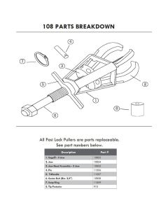 POS11056 image(0) - POSI LOCK JAW PIN FOR 108/208/110/210/PH-106/PH-206/TJ-1 PULLER