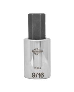 MAY16269 image(0) - Mayhew Mayhew 9/16-Inch SAE Hex Short Insert Socket Bit, 1/2-Inch Drive