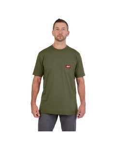 MLW605GN-S image(0) - Milwaukee Tool GRIDIRON Pocket T-Shirt - Short Sleeve Green S