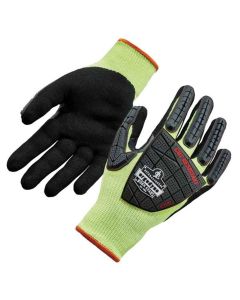 ERG17914 image(0) - Ergodyne 7141 L Lime Nitrile-Coated DIR Level 4 Cut-Resis Gloves
