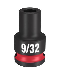 MLW49-66-6101 image(0) - Milwaukee Tool SHOCKWAVE Impact Duty 3/8" Drive 9/32" Standard 6 Point Socket