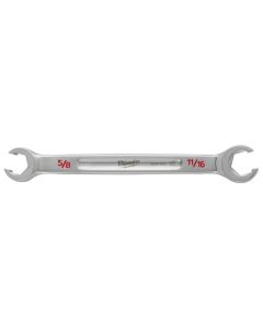MLW45-96-8303 image(1) - Milwaukee Tool 5/8" X 11/16" Double End Flare Nut Wrench