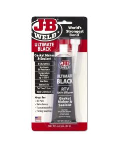 J-B Weld 32329 Ultimate Black High Temperature RTV Silicone Gasket Maker and Sealant - 3 oz.