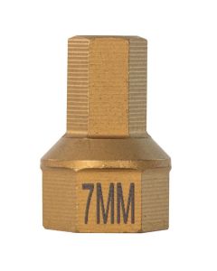 MAY16137 image(0) - Mayhew 7 MM Metric Hex Dual Drive Bit, 7/16" Drive