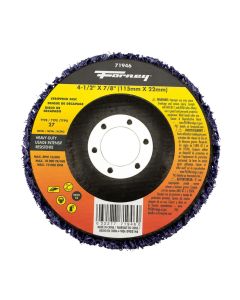 Forney Industries Strip and Finish Disc, Heavy-Duty, 4-1/2 in x 7/8 in Type 27