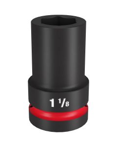 MLW49-66-6506 image(0) - Milwaukee Tool SHOCKWAVE Impact Duty  1"Drive 1-1/8" Deep 6 Point Socket