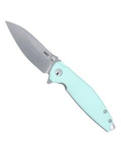 CRK2560 image(1) - CRKT (Columbia River Knife) Ibis Blue Everyday Carry Folding Knife: Drop Point with 14C28N Steel Blade, G10 Handle, Frame Lock