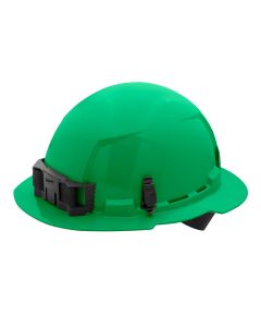 MLW48-73-1107 image(0) - Green Full Brim Hard Hat w/4pt Ratcheting Suspension - Type 1, Class E