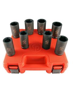 CPTSS6008D image(0) - Chicago Pneumatic SS6008D 3/4" DRIVE 8PC SAE DEEP IMPACT SOCKET SET