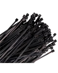 KTI78040 image(0) - K Tool International Cable Zip Tie 4 in. Black 100/Pack 18 lb. Tensile