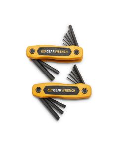 KDT83510 image(0) - GearWrench 17PC SAE/METRIC FOLDING HEX KEY SET