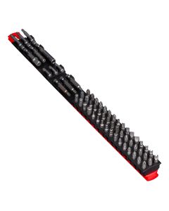 Ernst Mfg. 18" 60 Tool Magnetic Bit Bar - Red/Black