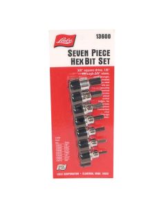 LIS13600 image(0) - Lisle SOCKET HEX BIT SET 3/8IN. DR 7PC SAE 1/8 TO 3/8IN