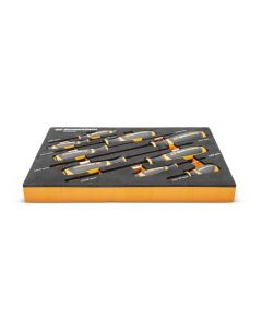 KDTGWMSSCRSL image(0) - 9 Piece Slotted Dual Material Screwdriver Set in Foam Storage Tray