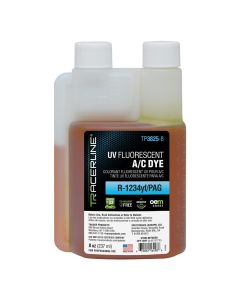TRATP3825-8 image(0) - Tracer Products 8 oz (237 ml) bottle OEM-Grade R-1234yf/PAG dye