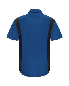 VFISY42RB-SS-L image(0) - Workwear Outfitters Men's Short Sleeve Perform Plus Shop Shirt w/ Oilblok Tech Royal Blue/Black, Large
