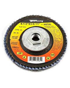 FOR71930 image(1) - Forney Industries Flap Disc, Type 29, 4-1/2 in x 5/8 in-11, ZA36