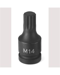 GRE2114S image(0) - Grey Pneumatic SOC M14 1/2D IMP TRPLE SQ MALE BLK