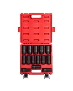 SUN4638 image(1) - Sunex 14 Pc. 3/4" Drive Deep SAE Impact Socket Set